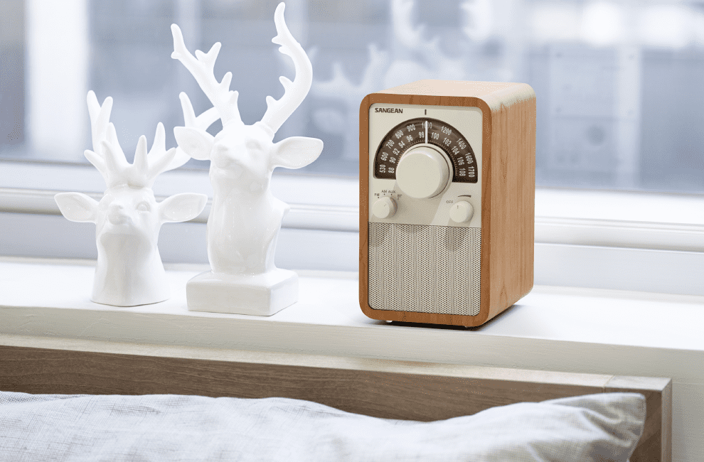 Sangean WR-15WL Walnut AM FM Wooden Radio
